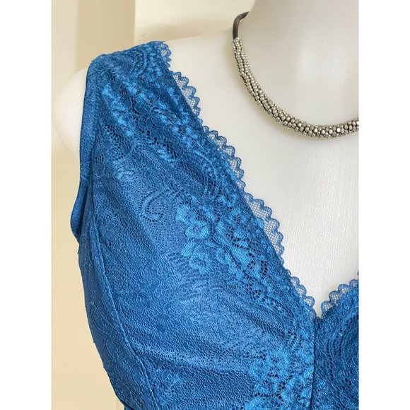NWOT.Secret treasures.Women lace bra,‎ blue color size 1X - Picture 4 of 12